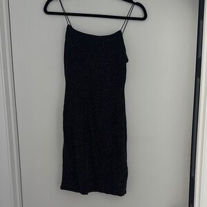 H&M Black Glitter Mini Dress
